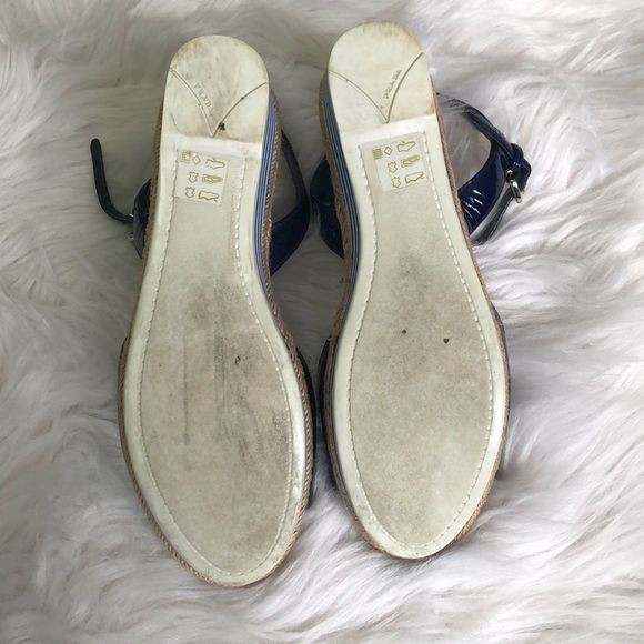 Prada Patent Leather Wedge Sandals - Picture 4 of 8